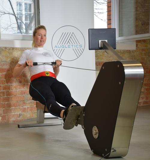 Olympic champion Julia Lier on the Augletics pre-series rowing machine