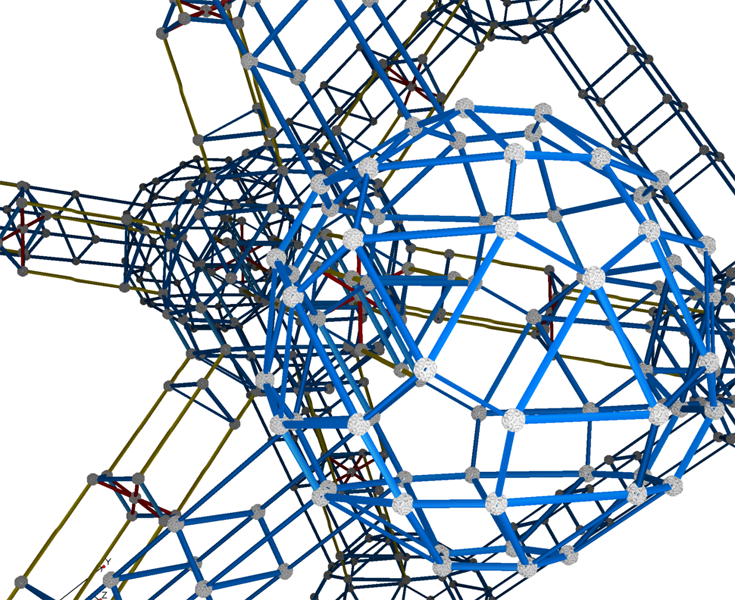 Zusammenbau des Zometool-Atomiums