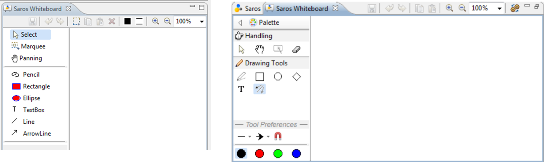 Comparison of the old and the new Whiteboard