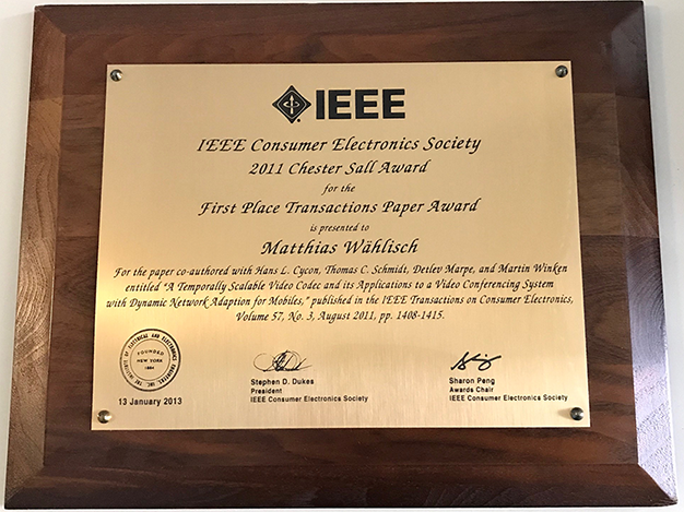 IEEE Chester Sall Award 2013
