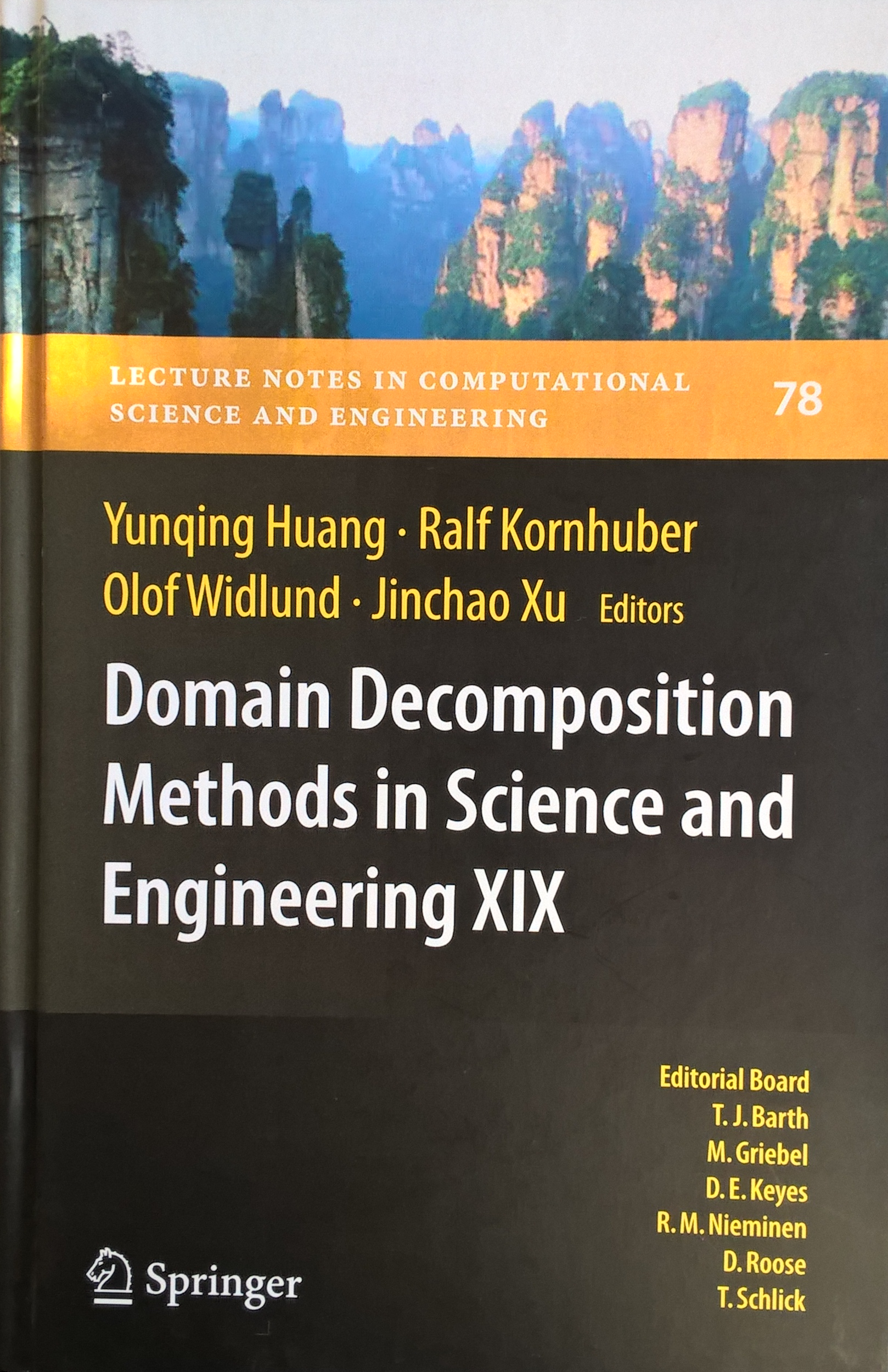 Domain Decomposition Methods in Science and Engineering XIX, Titelseite