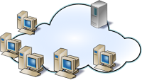 Distributed-Restart-Logo (Network, clients, and server)