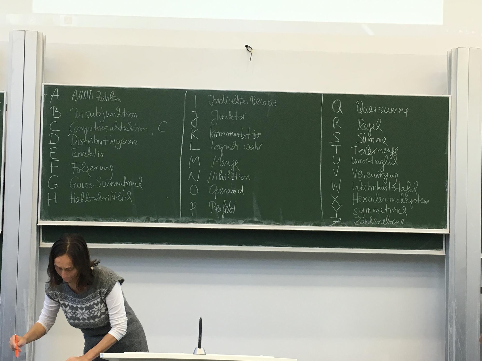 ABC-Quiz der behandelten mathematischen Begriffe