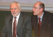 Prof. Grötschel, Präsident des ZIB, und Prof. Alt, Präsident der FU Berlin